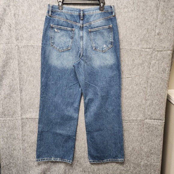 Arizona‎ Skater Jean Womens Sz 15 Blue Distressed Wide Leg Slouchy High Rise NEW - Picture 3 of 10